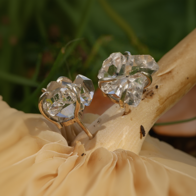 Double Headed Herkimer Studs-Accessories-Corkysaintclair Melbourne