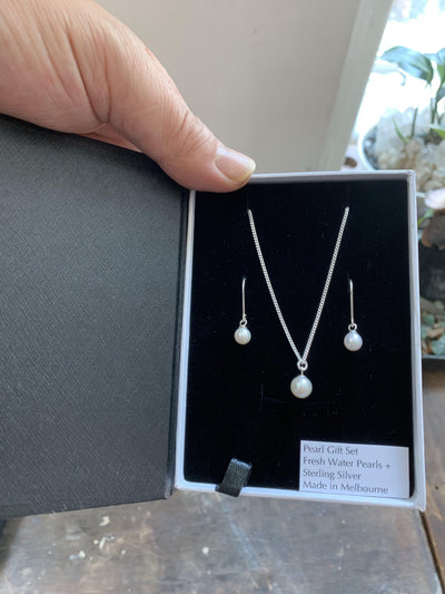 FRESH WATER PEARL GIFT SET-Accessories-Corkysaintclair Melbourne