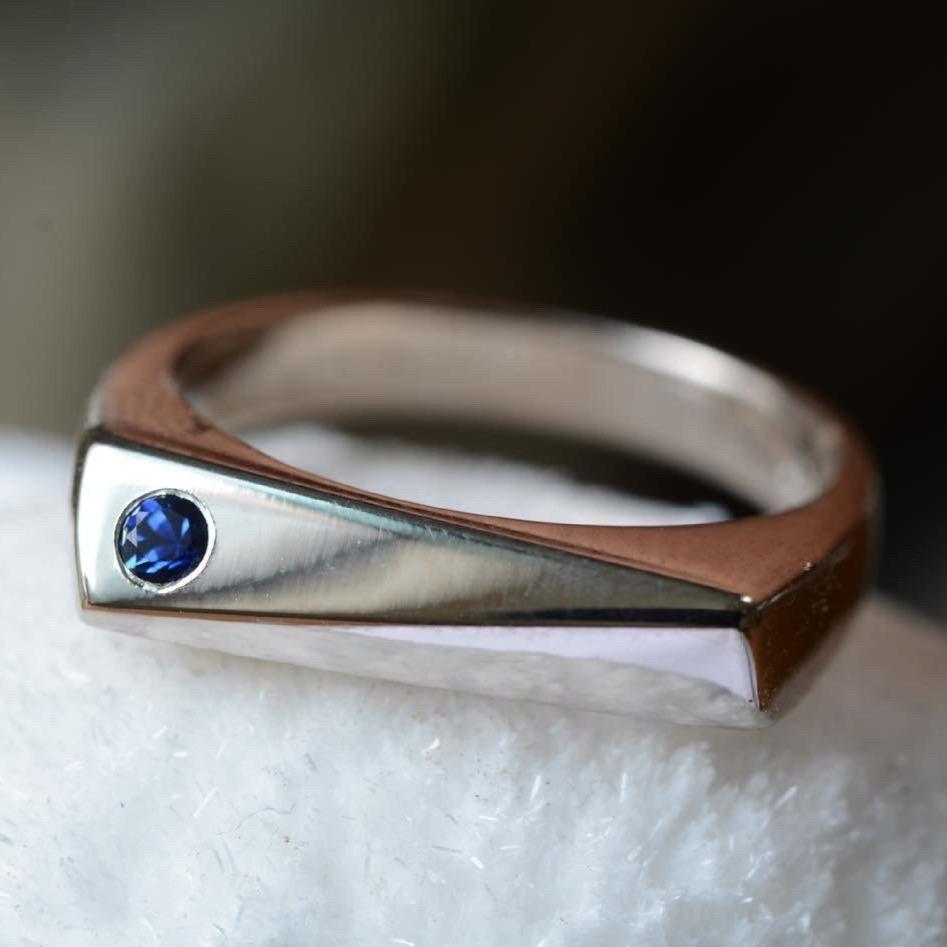 GEO RING - SAPPHIRE-Rings-Corkysaintclair Melbourne