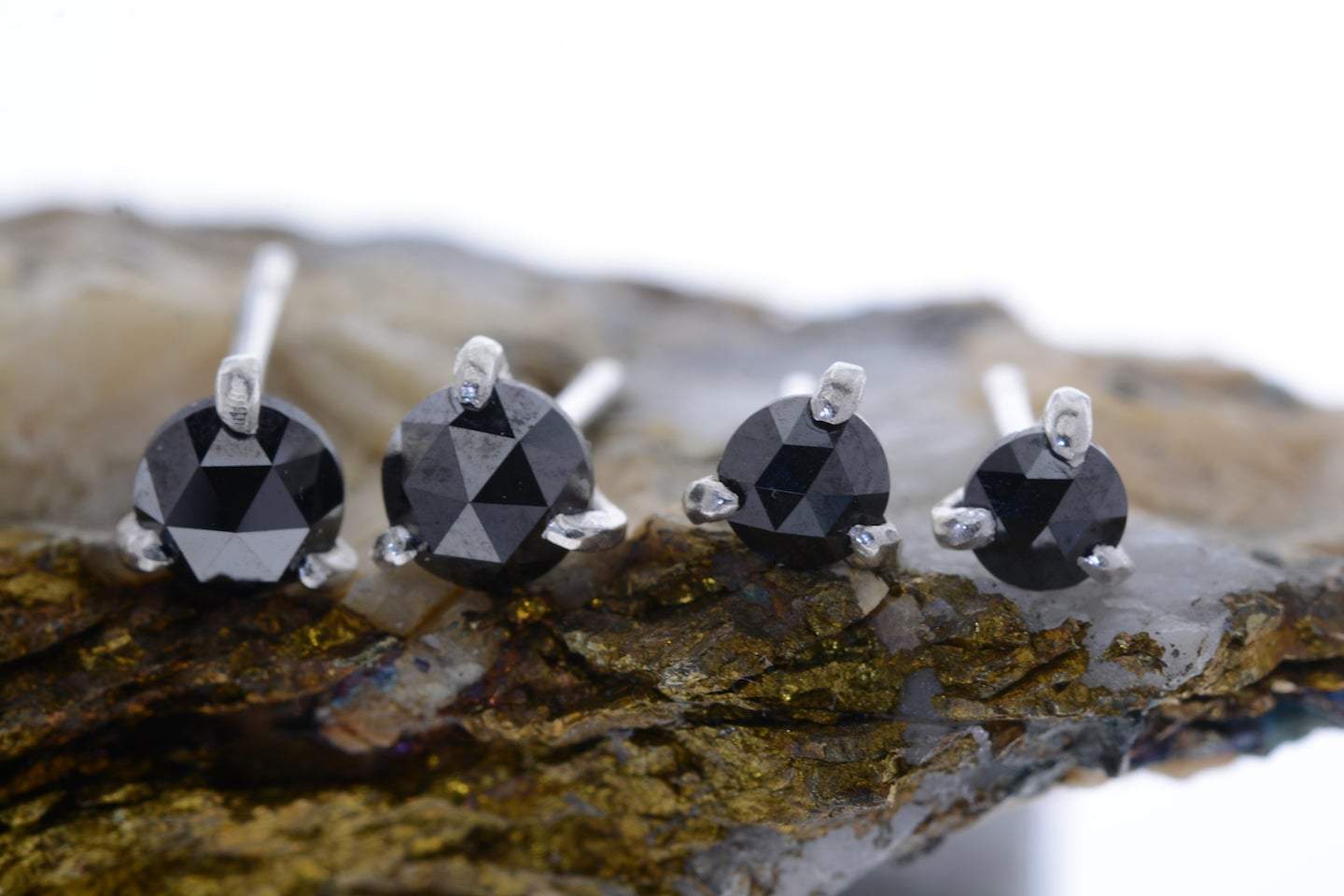 ROSE CUT BLACK DIAMOND STUDS-Other-Corkysaintclair Melbourne