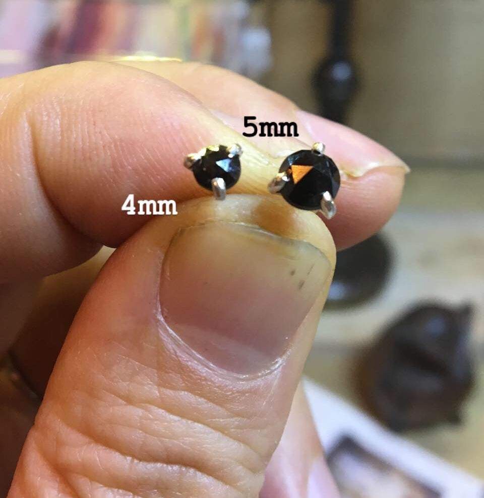 ROSE CUT BLACK DIAMOND STUDS-Other-Corkysaintclair Melbourne