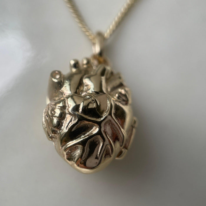 SOLID GOLD HEART LOCKET-Necklaces-Corkysaintclair Melbourne
