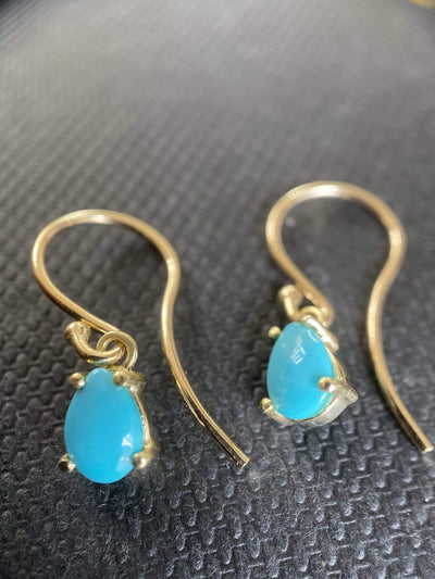 Turquoise Pear Cut Earrings-Accessories-Corkysaintclair Melbourne